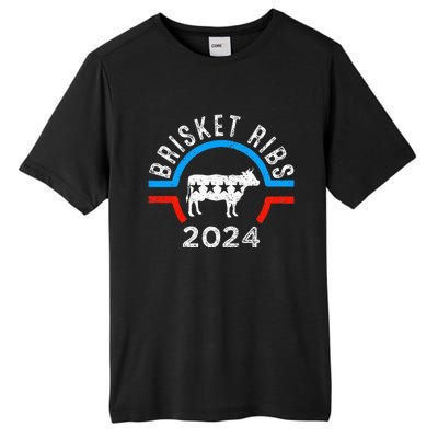 Brisket Ribs 2024 Funny Bbq Grilling Brisket Ribs 2024 Tall Fusion ChromaSoft Performance T-Shirt