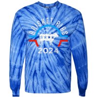 Brisket Ribs 2024 Funny Bbq Grilling Brisket Ribs 2024 Tie-Dye Long Sleeve Shirt