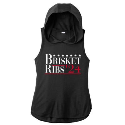 Brisket Ribs 2024 Funny Bbq Barbecue Political Election Ladies PosiCharge Tri-Blend Wicking Draft Hoodie Tank