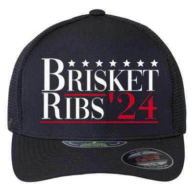 Brisket Ribs 2024 Funny Bbq Barbecue Political Election Flexfit Unipanel Trucker Cap