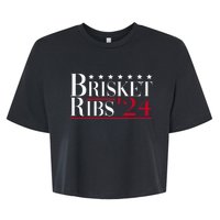 Brisket Ribs 2024 Funny Bbq Barbecue Political Election Bella+Canvas Jersey Crop Tee