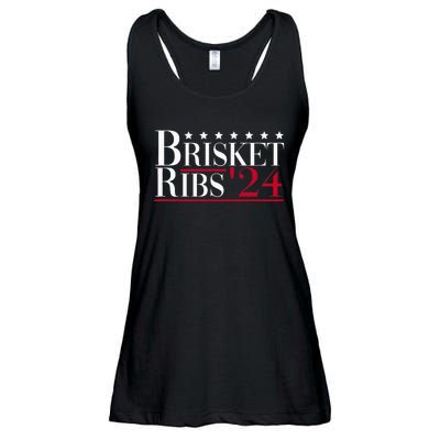 Brisket Ribs 2024 Funny Bbq Barbecue Political Election Ladies Essential Flowy Tank