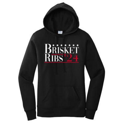 Brisket Ribs 2024 Funny Bbq Barbecue Political Election Women's Pullover Hoodie