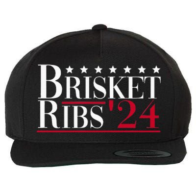 Brisket Ribs 2024 Funny Bbq Barbecue Political Election Wool Snapback Cap