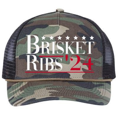 Brisket Ribs 2024 Funny Bbq Barbecue Political Election Retro Rope Trucker Hat Cap