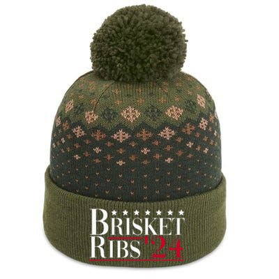 Brisket Ribs 2024 Funny Bbq Barbecue Political Election The Baniff Cuffed Pom Beanie