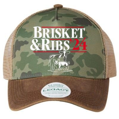 Brisket & Ribs 24 Funny Political Legacy Tie Dye Trucker Hat