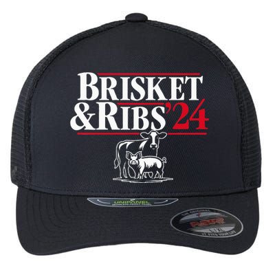 Brisket & Ribs 24 Funny Political Flexfit Unipanel Trucker Cap