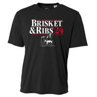 Brisket & Ribs 24 Funny Political Cooling Performance Crew T-Shirt