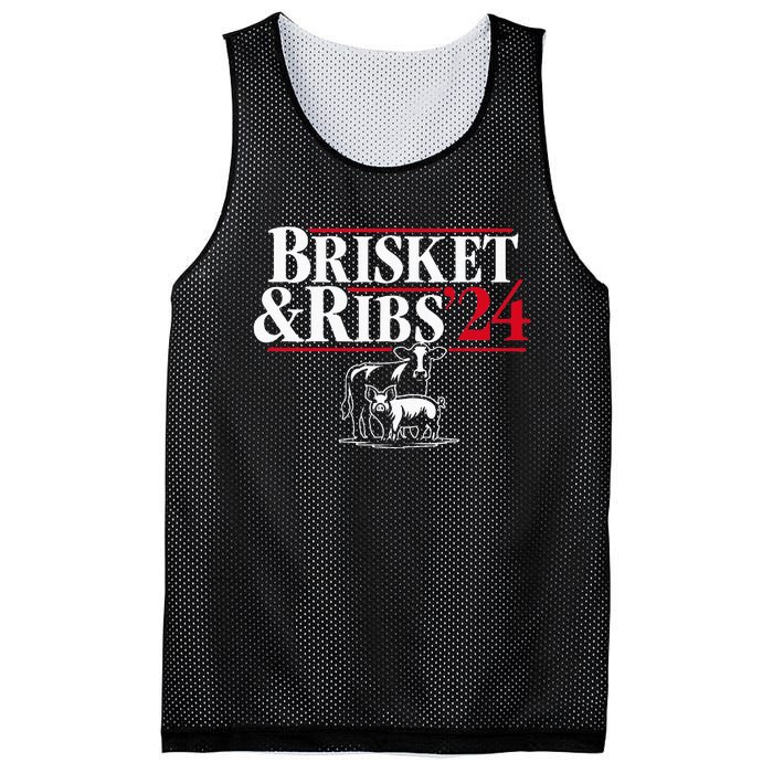 Brisket & Ribs 24 Funny Political Mesh Reversible Basketball Jersey Tank