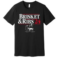 Brisket & Ribs 24 Funny Political Premium T-Shirt