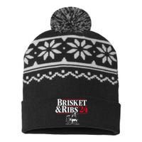 Brisket & Ribs 24 Funny Political USA-Made Snowflake Beanie