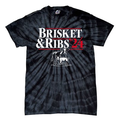 Brisket & Ribs 24 Funny Political Tie-Dye T-Shirt