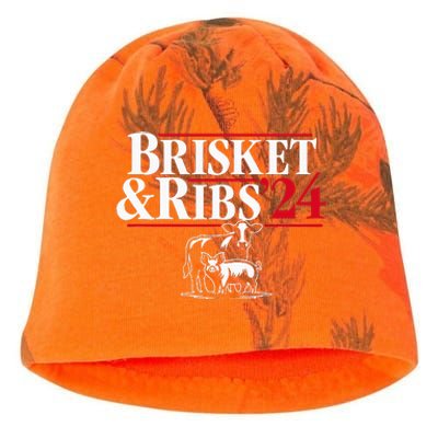 Brisket & Ribs 24 Funny Political Kati - Camo Knit Beanie