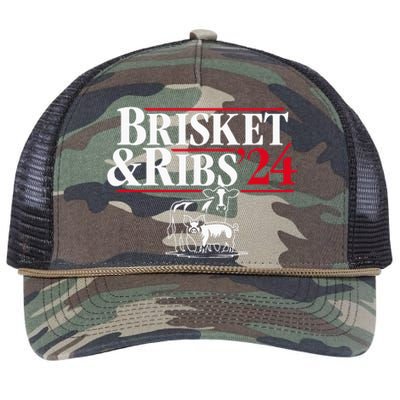 Brisket & Ribs 24 Funny Political Retro Rope Trucker Hat Cap