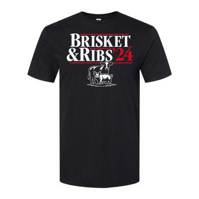 Brisket & Ribs 24 Funny Political Softstyle CVC T-Shirt