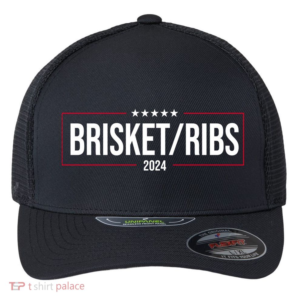 Brisket Ribs 2024 Political Flexfit Unipanel Trucker Cap