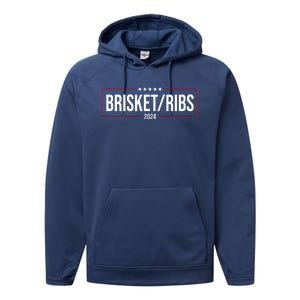 Brisket Ribs 2024 Political Performance Fleece Hoodie