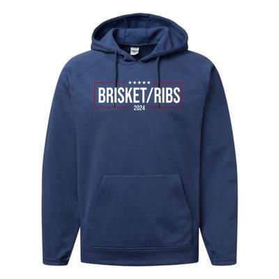 Brisket Ribs 2024 Political Performance Fleece Hoodie