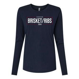 Brisket Ribs 2024 Political Womens Cotton Relaxed Long Sleeve T-Shirt