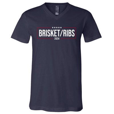 Brisket Ribs 2024 Political V-Neck T-Shirt