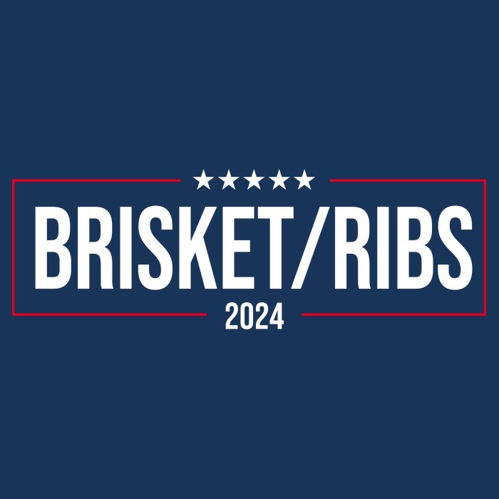 Brisket Ribs 2024 Political V-Neck T-Shirt