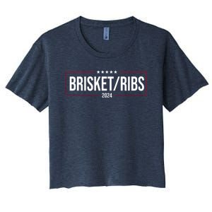 Brisket Ribs 2024 Political Women's Crop Top Tee