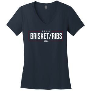 Brisket Ribs 2024 Political Women's V-Neck T-Shirt