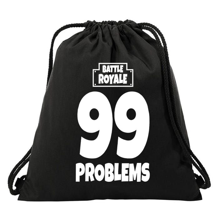 Battle Royale 99 Problems Drawstring Bag