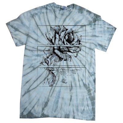 Black Roses Aesthetic Clothing Soft Grunge Clothes Goth Punk Tie-Dye T-Shirt