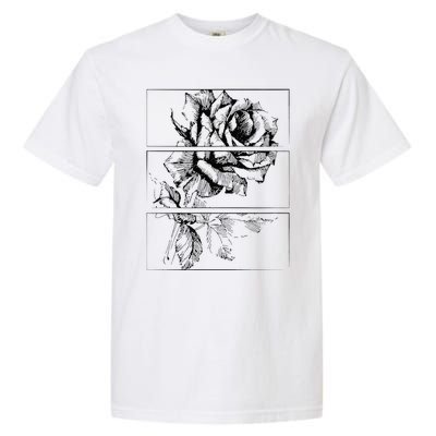 Black Roses Aesthetic Clothing Soft Grunge Clothes Goth Punk Garment-Dyed Heavyweight T-Shirt