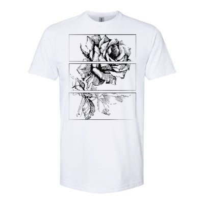 Black Roses Aesthetic Clothing Soft Grunge Clothes Goth Punk Softstyle CVC T-Shirt