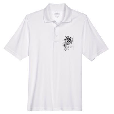 Black Roses Aesthetic Clothing Soft Grunge Clothes Goth Punk Men's Origin Performance Pique Polo