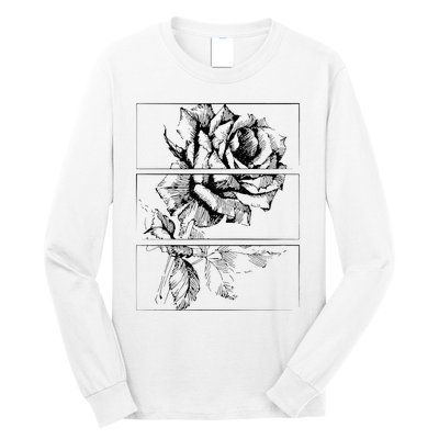 Black Roses Aesthetic Clothing Soft Grunge Clothes Goth Punk Long Sleeve Shirt