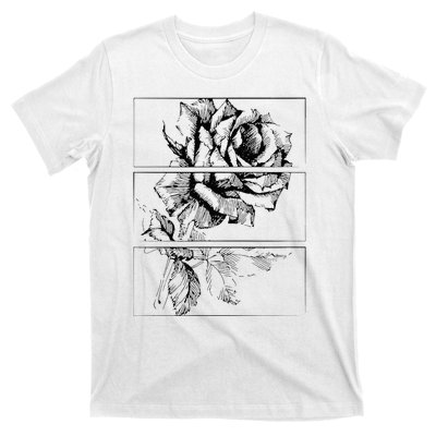 Black Roses Aesthetic Clothing Soft Grunge Clothes Goth Punk T-Shirt