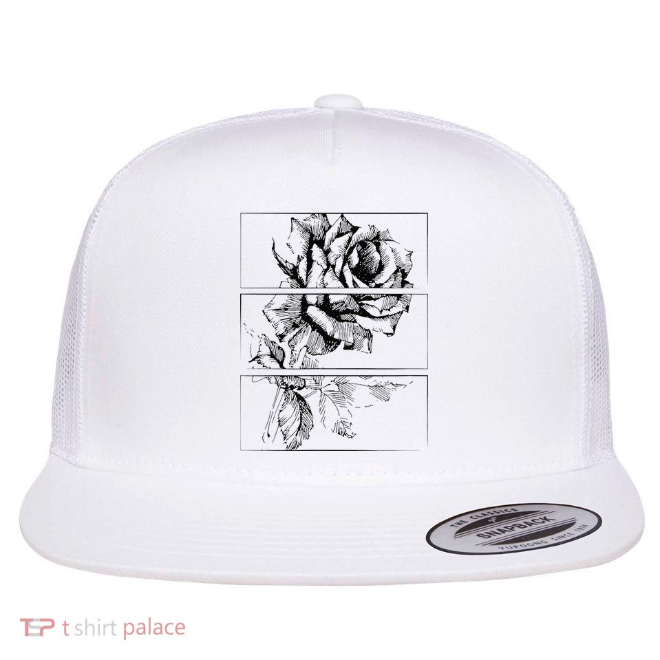 Black Roses Aesthetic Clothing Soft Grunge Clothes Goth Punk Flatbill Hat
