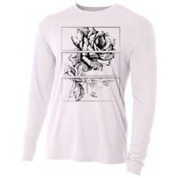 Black Roses Aesthetic Clothing Soft Grunge Clothes Goth Punk Cooling Performance Long Sleeve Crew