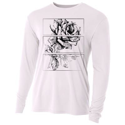 Black Roses Aesthetic Clothing Soft Grunge Clothes Goth Punk Cooling Performance Long Sleeve Crew