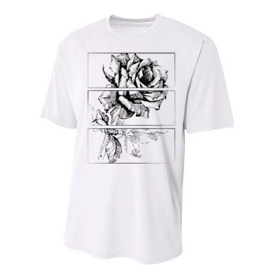 Black Roses Aesthetic Clothing Soft Grunge Clothes Goth Punk Performance Sprint T-Shirt