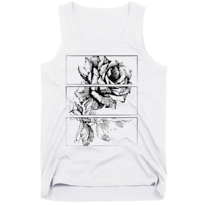 Black Roses Aesthetic Clothing Soft Grunge Clothes Goth Punk Tank Top