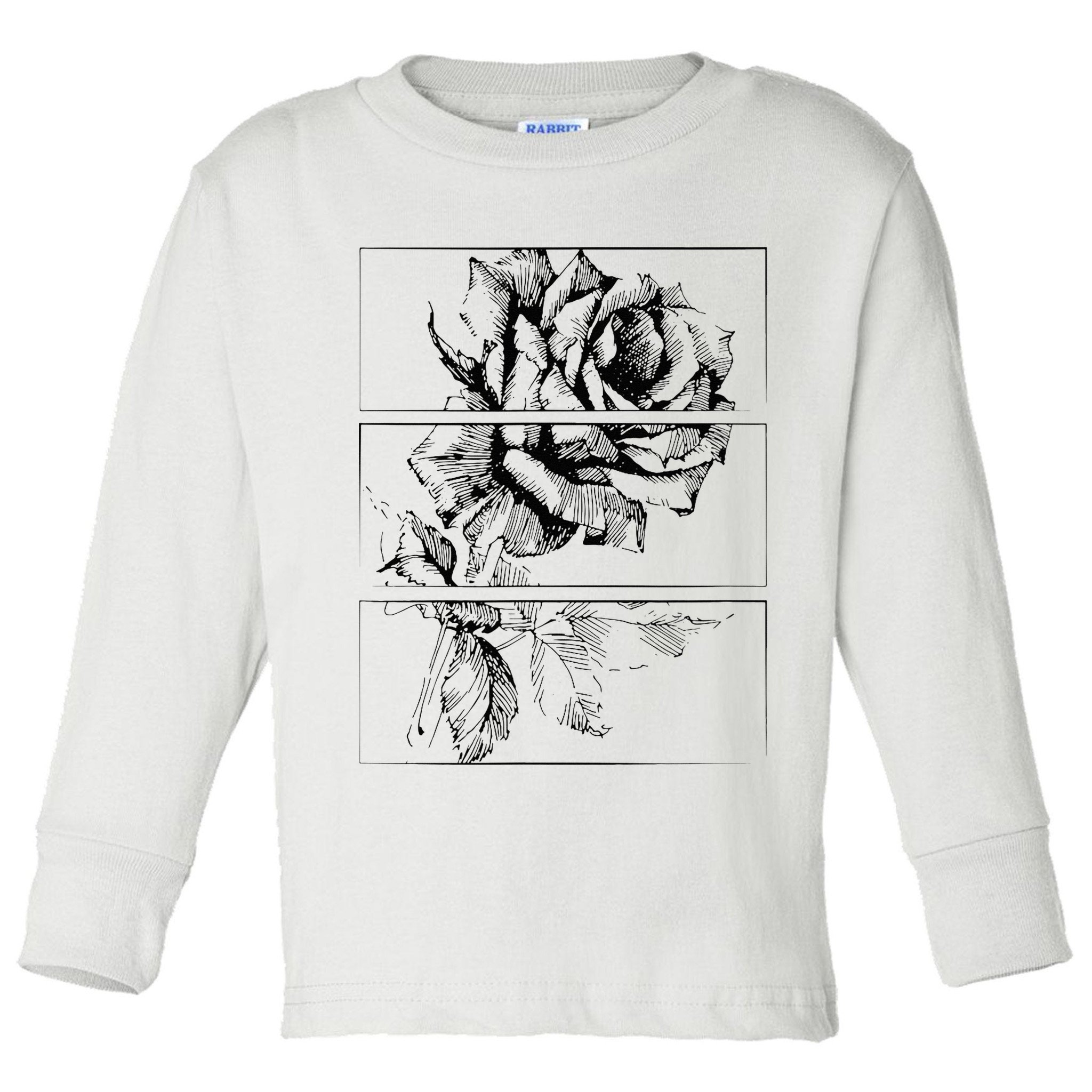 Black Roses Aesthetic Clothing Soft Grunge Clothes Goth Punk Toddler Long Sleeve Shirt