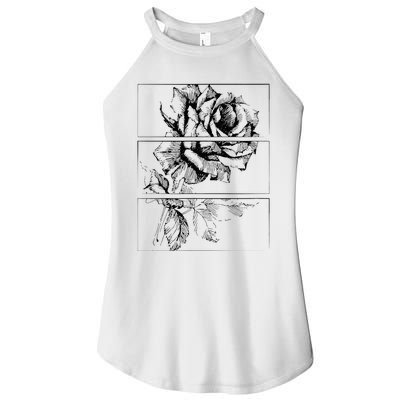 Black Roses Aesthetic Clothing Soft Grunge Clothes Goth Punk Women’s Perfect Tri Rocker Tank