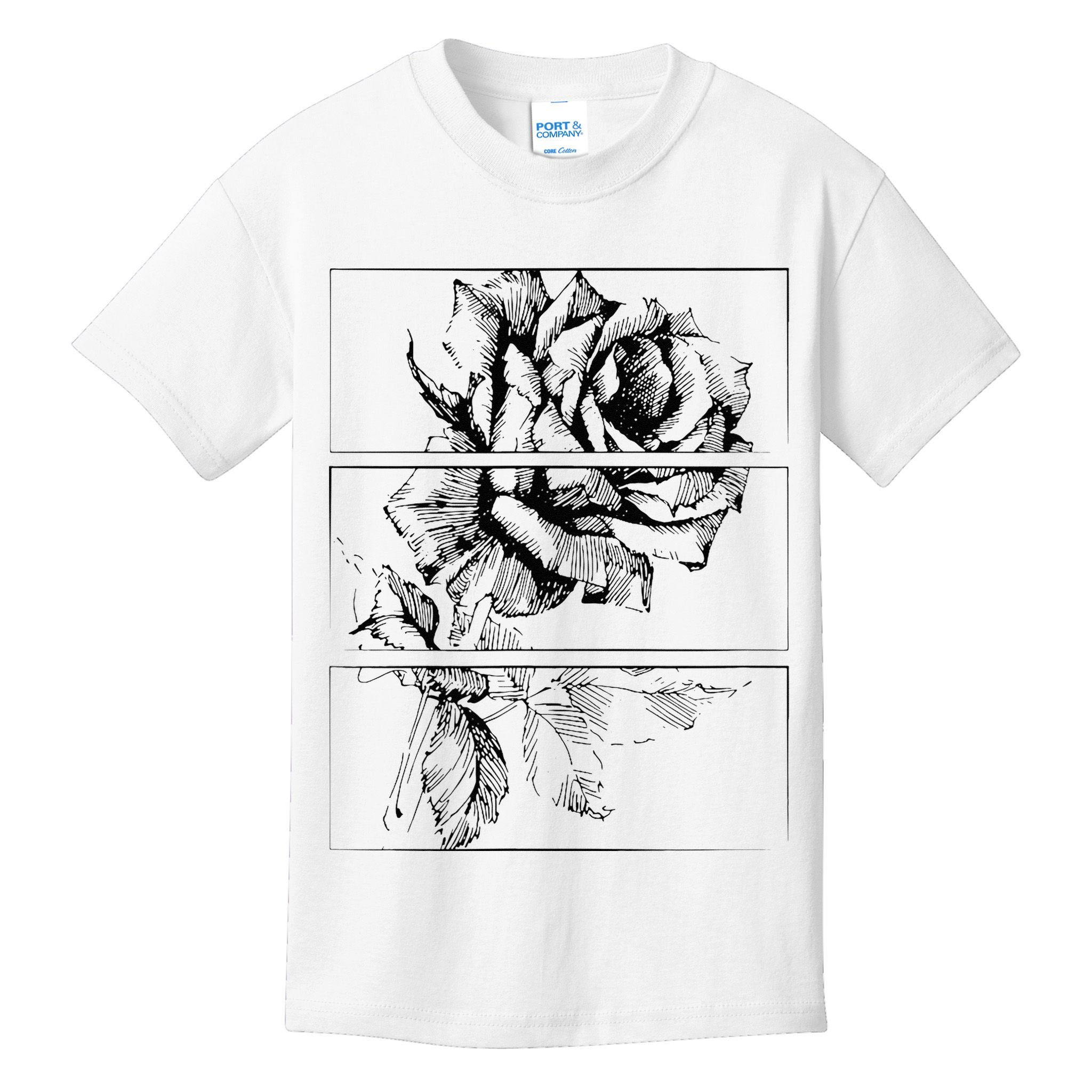 Black Roses Aesthetic Clothing Soft Grunge Clothes Goth Punk Kids T-Shirt