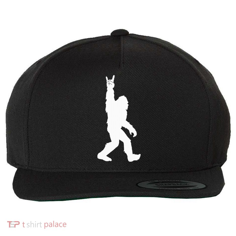 Bigfoot Rock And Roll For Sasquatch Believers Wool Snapback Cap