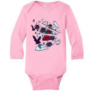 Black Roses Aesthetic Clothing Soft Grunge Clothes Goth Punk Baby Long Sleeve Bodysuit