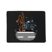 Bigfoot Riding A Motorcycle Bike Trying To Hitch A Ride Home Mousepad