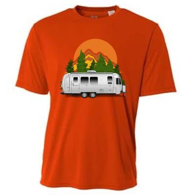 Beautiful Retro Airstream Camping Trailer Tee Dults Gift Cooling Performance Crew T-Shirt