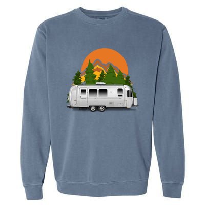 Beautiful Retro Airstream Camping Trailer Tee Dults Gift Garment-Dyed Sweatshirt