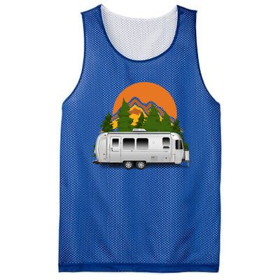 Beautiful Retro Airstream Camping Trailer Tee Dults Gift Mesh Reversible Basketball Jersey Tank