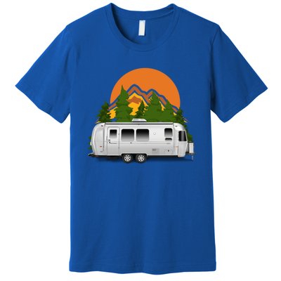 Beautiful Retro Airstream Camping Trailer Tee Dults Gift Premium T-Shirt